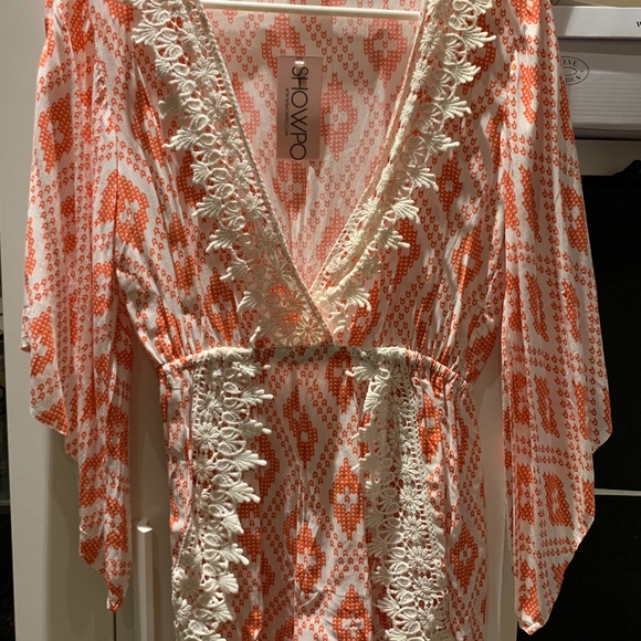 NWT SHOWPO HAY GIRL PLAYSUIT IN RED PRINT - Picture 4 of 4